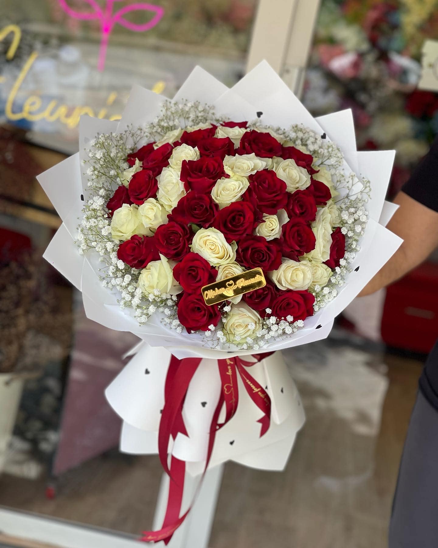 Roses rouges & blanches
